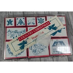 Inkadinkado Country Christmas Stamp Set Foam